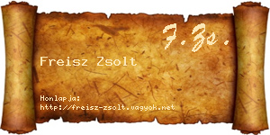 Freisz Zsolt névjegykártya
